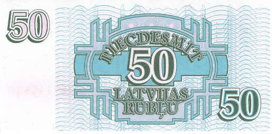Lettland p40 50 Rubli 1992